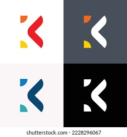 Buchstabe k Logo. Minimale emblem kreative Design-Vorlage. Universelles, elegantes Symbol. Premium-Business Finance-Logo. Grafisches Alaphabet-Symbol für Unternehmensidentität, Vektorelement.