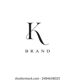 letter K logo, K letter monogram. Elegant luxury K logo, t shirt design, K Letter Logo Vector Template Abstract Monogram Symbol. 