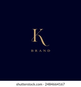 letter K logo, K letter monogram. Elegant luxury K logo, t shirt design, K Letter Logo Vector Template Abstract Monogram Symbol, badge.