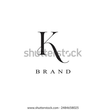 letter K logo, K letter monogram. Elegant luxury K logo, t shirt design, K Letter Logo Vector Template Abstract Monogram Symbol. 