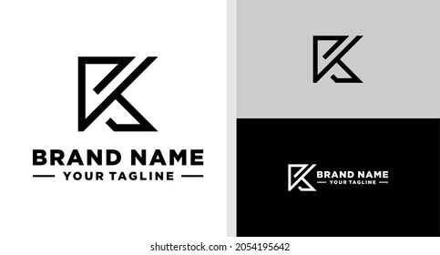LETTER K LOGO MONOGRAM LINE EDITABLE