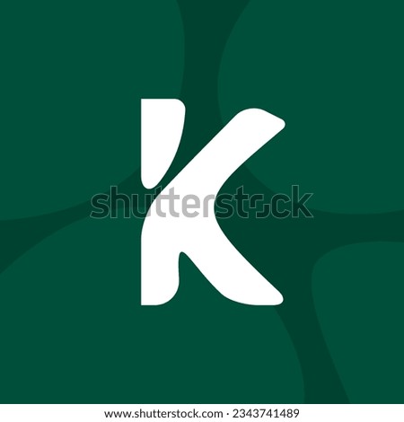 Letter K Logo Natural Shape Identity. Floral Initial K Logo Simple and Flat Minimalist Monogram logo identity Abstract. Premium logo vector for Busines, Fashion, Parfum, Natural Brand