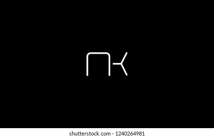 LETTER A AND K LOGO WITH NEGATIVE SPACE EFFECT FOR LOGO DESIGN OR ILLUSTRATION USE