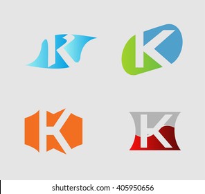Letter K logo set
