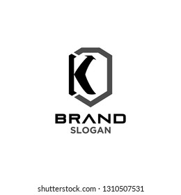 letter K logo as shield