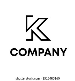 letter K logo sign vector for all company