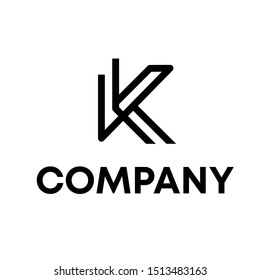 letter K logo sign vector for all company