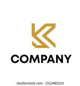 letter K logo sign vector for all company