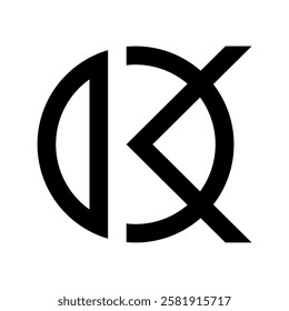 letter K logo , simple and clean