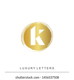 Letter K Logo Simple Elegant Initial Sign Symbol Icon.