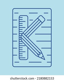 Buchstabe K-Logo. einfach und modern