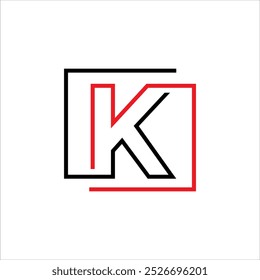 Letra K Logo Simple Monogram Logotipo inicial marca da letra, . Coleção de design simples do logotipo K. Modelo moderno de vetor de logotipo de letra K. Logotipo do monograma K