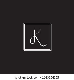 letter k logo template design