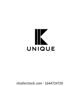 ilustración vectorial de plantilla de logotipo de letra k
