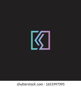 Letter K Logo Template Vector. K monogram logo vector. B symbol vector.