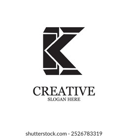letter k logo that is unique and simple