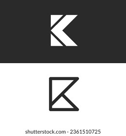 Letter K logo with triangle and stripe