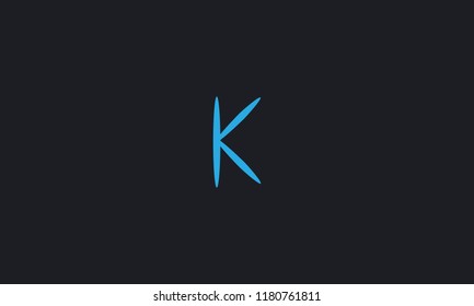 LETTER K LOGO IN UNIQUE ROUNDED STYLE FOR ILLUSTRATION USE