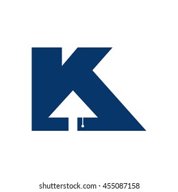 letter K logo vector.