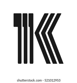 letter k logo vector