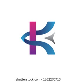 letra k logotipo vector, elemento abstracto, plantilla