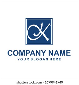 diseño vectorial del logotipo K de letra