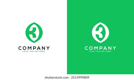 Letra K logotipo vetorial design. K Leaf eco logo. Símbolo de ícone de logotipo criativo orgânico e minimalismo