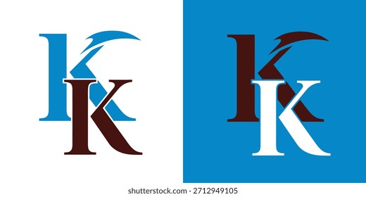 Buchstabe K Logo, Vektorgrafik