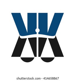 letter k logo vector. law scale icon.