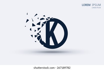 Letter K logo. Vector logotype design.