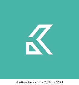 Letter K logo vector with modern creative and simple idea