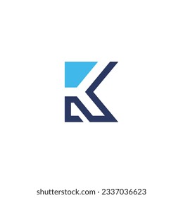 Letter K logo vector with modern creative and simple idea