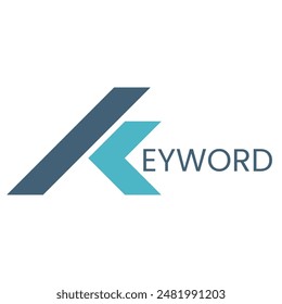 Letter K logo vector with unique style.