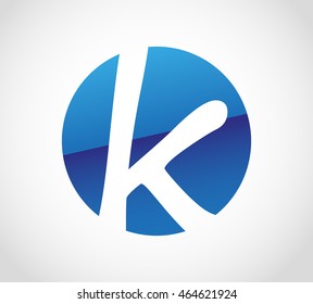 Letter K logo.Alphabet logo design.Vector template.