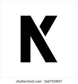 Buchstabe K: Logo. Abstrakter Design Logo Buchstabe K Vektorillustration.
