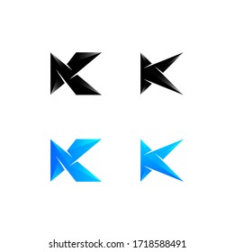 Logotipo Carta K con Signo brillante 3d fuerte y nítido, Elementos de diseño vectorial para su empresa e identidad corporativa