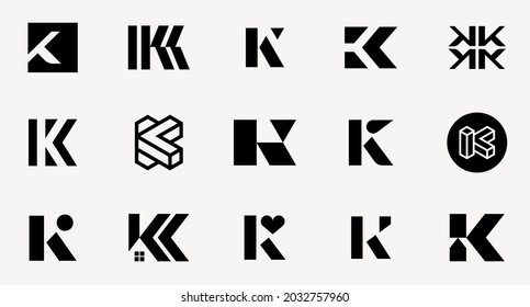 letter K logotype vector set