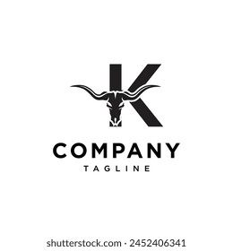 Letter K Longhorn logo icon vector template.eps
