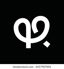 Letter K Loop monogram simplicity creative design template