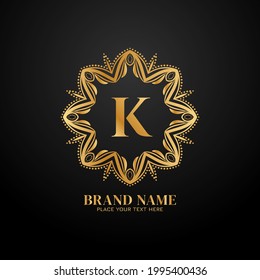 Letter K luxury brand logo concept design vector