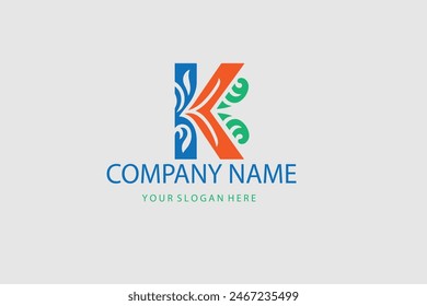 letra k Plantilla de concepto de diseño de logotipo de lujo
