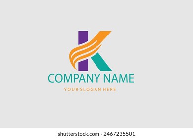 letter k luxury logo design concept template