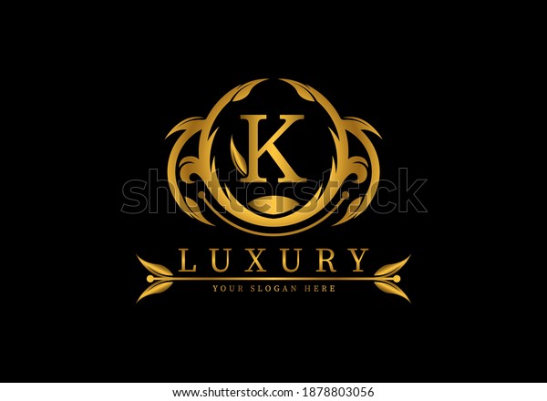 Letter K Luxury Logo Template Vector Stock Vector (Royalty Free) 1878803056