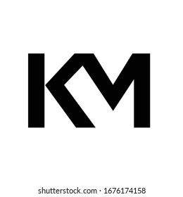 Letter K M Logo Design Vector Stock Vector (Royalty Free) 1676174158 ...