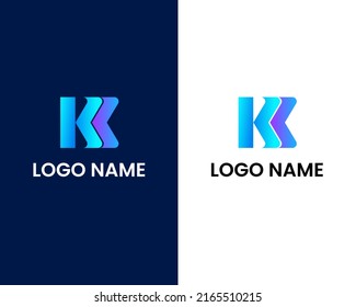 Letter K And M Modern Logo Design Template