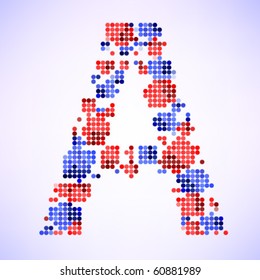Letter K. Made from circle