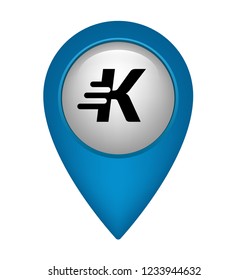 letter K and map pin. logo concept. Designed for your web site design, logo, app, UI