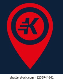 letter K and map pin. logo concept. Designed for your web site design, logo, app, UI