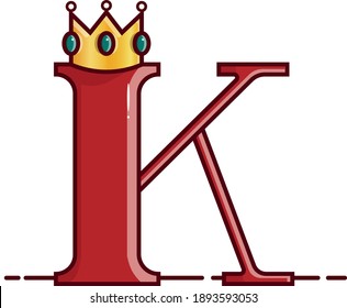 Letter K means "King" without background