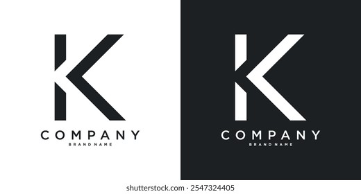 Letter K minimal logo icon design template elements. Premium Vector